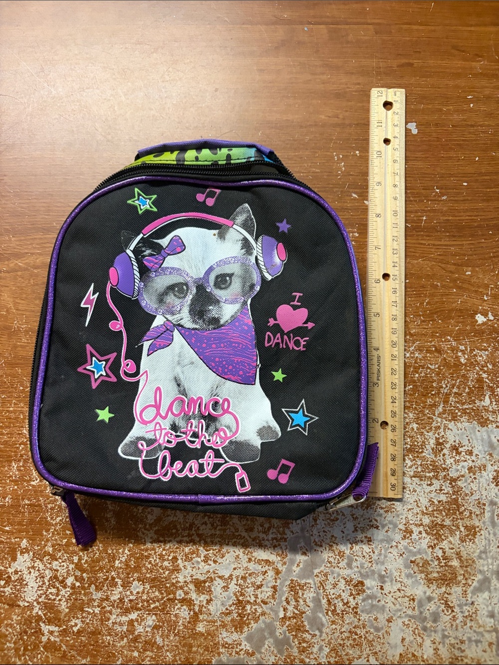 Kids Purple & Black 'Dance to the Beat' Small Pet lunchbox